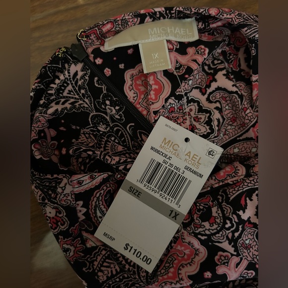 Michael Kors Geranium Dress 1X - Picture 3 of 6